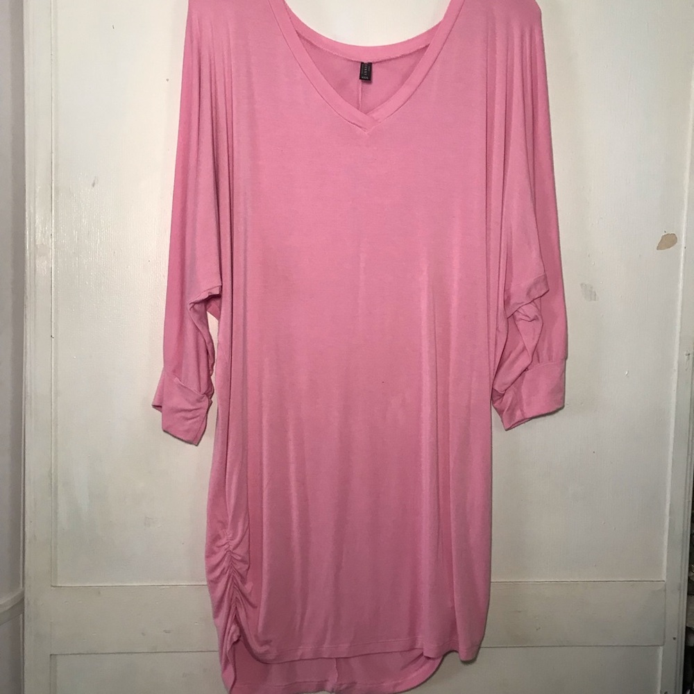 Pink V-Neck Women's Top  Johnny XXXL 3X